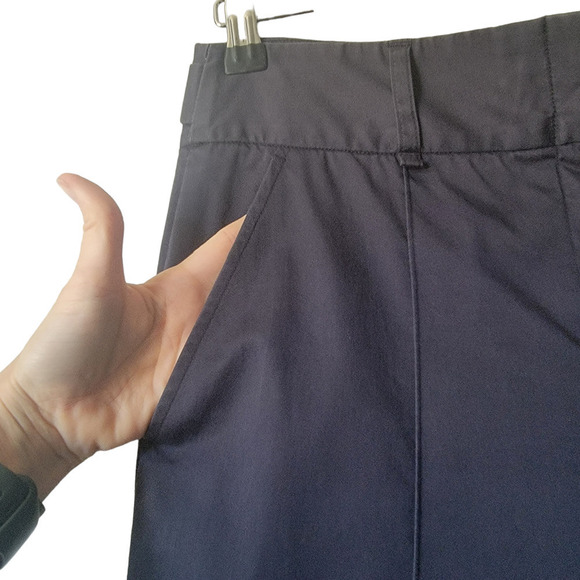 BCBGMaxaria Wide Leg Mid Rise Flat Front Dress Pant Old Money Slacks Size 04 - Picture 11 of 14